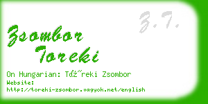 zsombor toreki business card